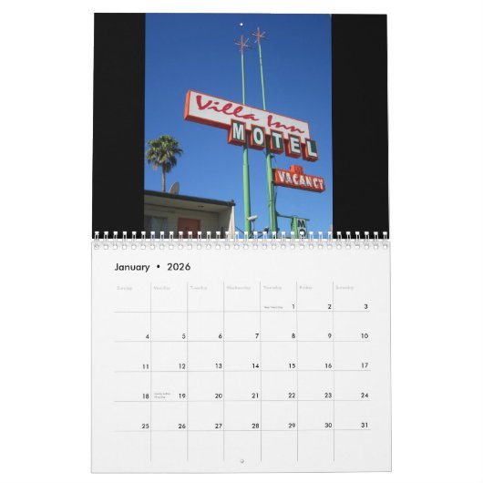 Motel Calendar Kalender (Jan 2026)