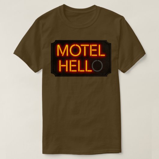 Motel Hell Neon Sign T-shirt (Design voorkant)