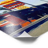 Motel in Sunset Boulevard Foto Afdruk (Hoek)