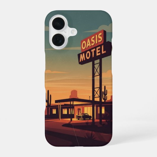 Motel Ingang iPhone 16 Hoesje (Achterkant)