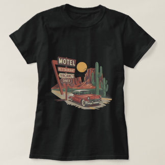 MOTEL RESTAURANT VACANCY DINER 666 Classic Car Des T-shirt