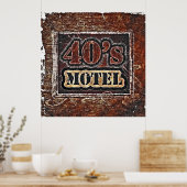 Motel van de Vintage 40 - Poster (Keuken)