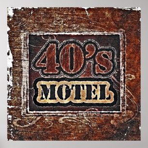 Motel van de Vintage 40 - Poster