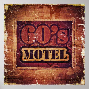 Motel van de Vintage 60 - Poster