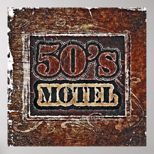 Motel van Vintage 50 - Poster