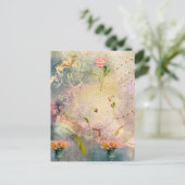 Moten en pansies briefkaart (Staand voorkant)