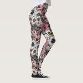 Moten op bloem mengen in roze en grijs leggings (Rechts)