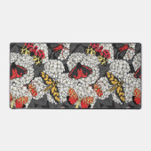 Moten op witte hydrangea bureaumat (Voorkant)