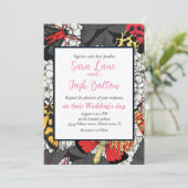 Moten op witte hydrangea kaart (Staand voorkant)