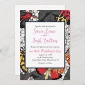 Moten op witte hydrangea kaart (Voorkant / Achterkant)