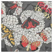 Moten op witte hydrangea stof (Swatch)