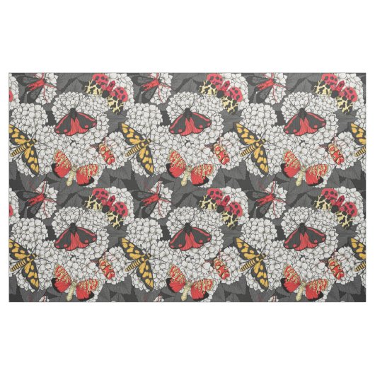 Moten op witte hydrangea stof (Fat Quarter)