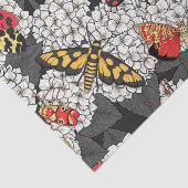 Moten op witte hydrangea tissuepapier (Detail)