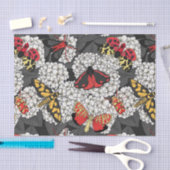 Moten op witte hydrangea tissuepapier (Craft)