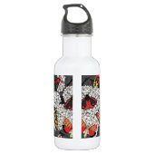 Moten op witte hydrangea waterfles (Achterkant)