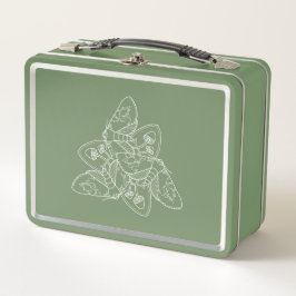Moth and Mushroom Metal Lunchbox