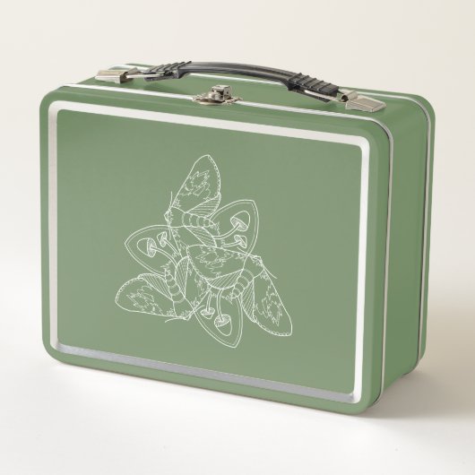 Moth and Mushroom Metal Lunchbox (Voorkant)