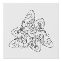 Moth and Mushroom Symmetrische Illustratie