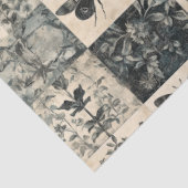  Moth & Botanical Grunge Halloween Collage Tissuepapier (Detail)