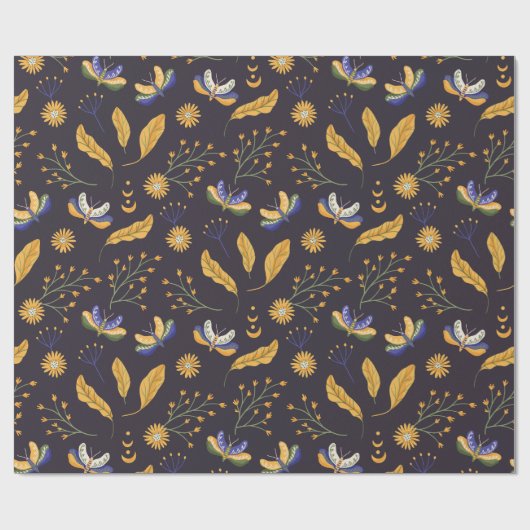 Moth Butterfly Cadeaupapier (Vlak)