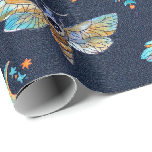 Moth Butterfly Cadeaupapier (Rol Hoek)