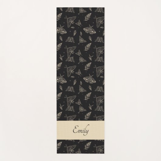Moth Butterfly Celestial Pattern Yoga Mat (Voorkant)