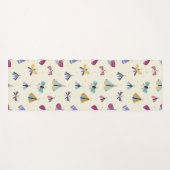 Moth Butterfly kleurig Pattern Yoga Mat (Voorkant (horizontaal))