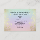 *~* Moth Butterfly Magic Boho Rainbow Pastel Visitekaartje (Achterkant)