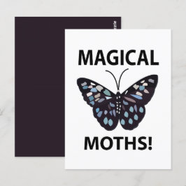 Moth Butterfly Magical Moths Briefkaart