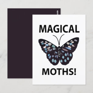 Moth Butterfly Magical Moths Briefkaart
