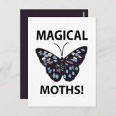 Moth Butterfly Magical Moths Briefkaart (Voorkant / Achterkant)