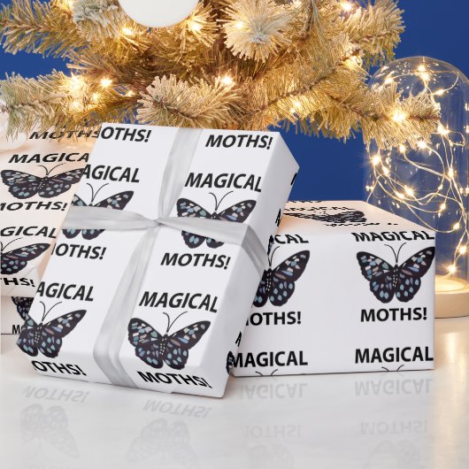 Moth Butterfly Magical Moths Cadeaupapier (Feestdagen)