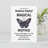 Moth Butterfly Magical Moths Kaart (Staand voorkant)