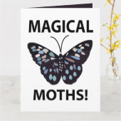 Moth Butterfly Magical Moths Kaart (Gele Bloem)