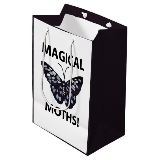 Moth Butterfly Magical Moths Medium Cadeauzakje (Voorkant Gekanteld)