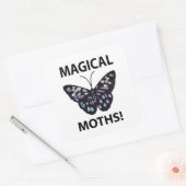 Moth Butterfly Magical Moths Vierkante Sticker (Envelop)