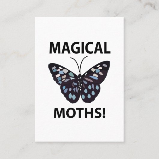 Moth Butterfly Magical Moths Visitekaartje (Voorkant)