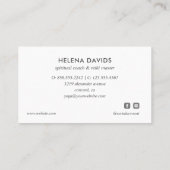 Moth Butterfly Moon Phase Reiki Practitioner Pink Visitekaartje (Achterkant)