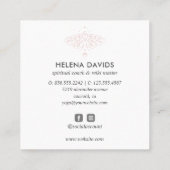 Moth Butterfly Moon Phase Reiki Practitioner Yoga Vierkante Visitekaartje (Achterkant)