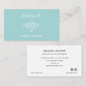 Moth Butterfly Moon Phase Reiki Practitioner Yoga Visitekaartje (Voorkant / Achterkant)