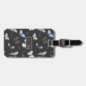 Moth Butterfly-patroon Bagagelabel (Voorkant horizontaal)