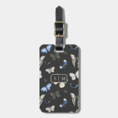 Moth Butterfly-patroon Bagagelabel (Voorkant verticaal)