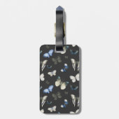 Moth Butterfly-patroon Bagagelabel (Achterkant verticaal)