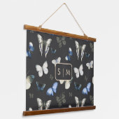 Moth Butterfly-patroon Verheldering van tapijt Hangend Wandkleed (Gebogen)
