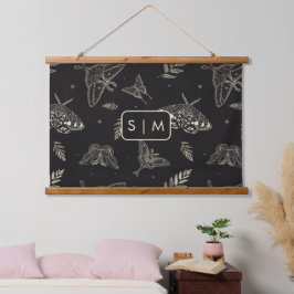 Moth Butterfly-patroon Verheldering van tapijt Hangend Wandkleed