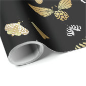 Moth Butterfly Pattern Cadeaupapier (Rol Hoek)