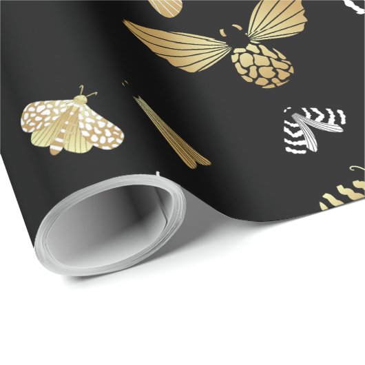 Moth Butterfly Pattern Cadeaupapier (Rol Hoek)
