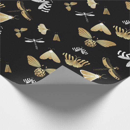 Moth Butterfly Pattern Cadeaupapier (Hoek)