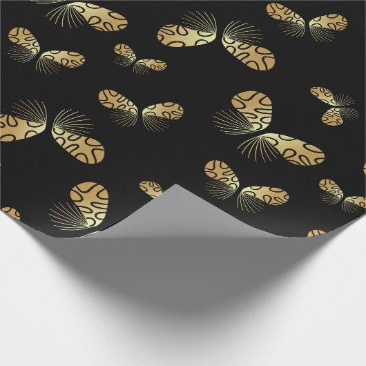 Moth Butterfly Pattern Cadeaupapier (Hoek)