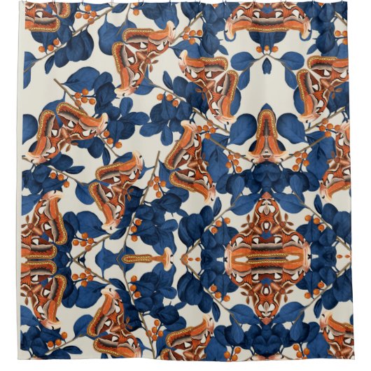 Moth Butterfly Pattern Douchegordijn (Voorkant)